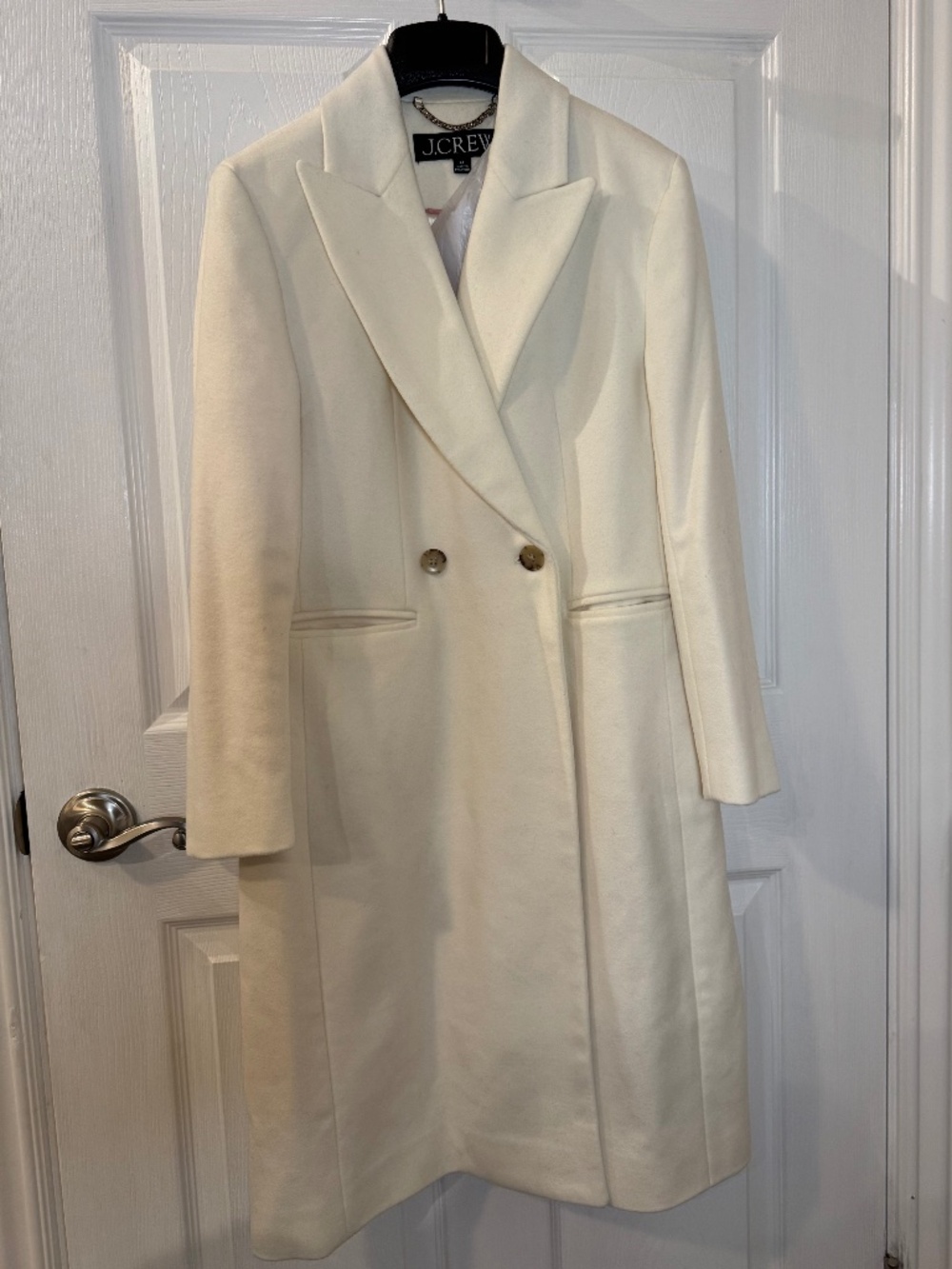 J Crew White Winter Coat